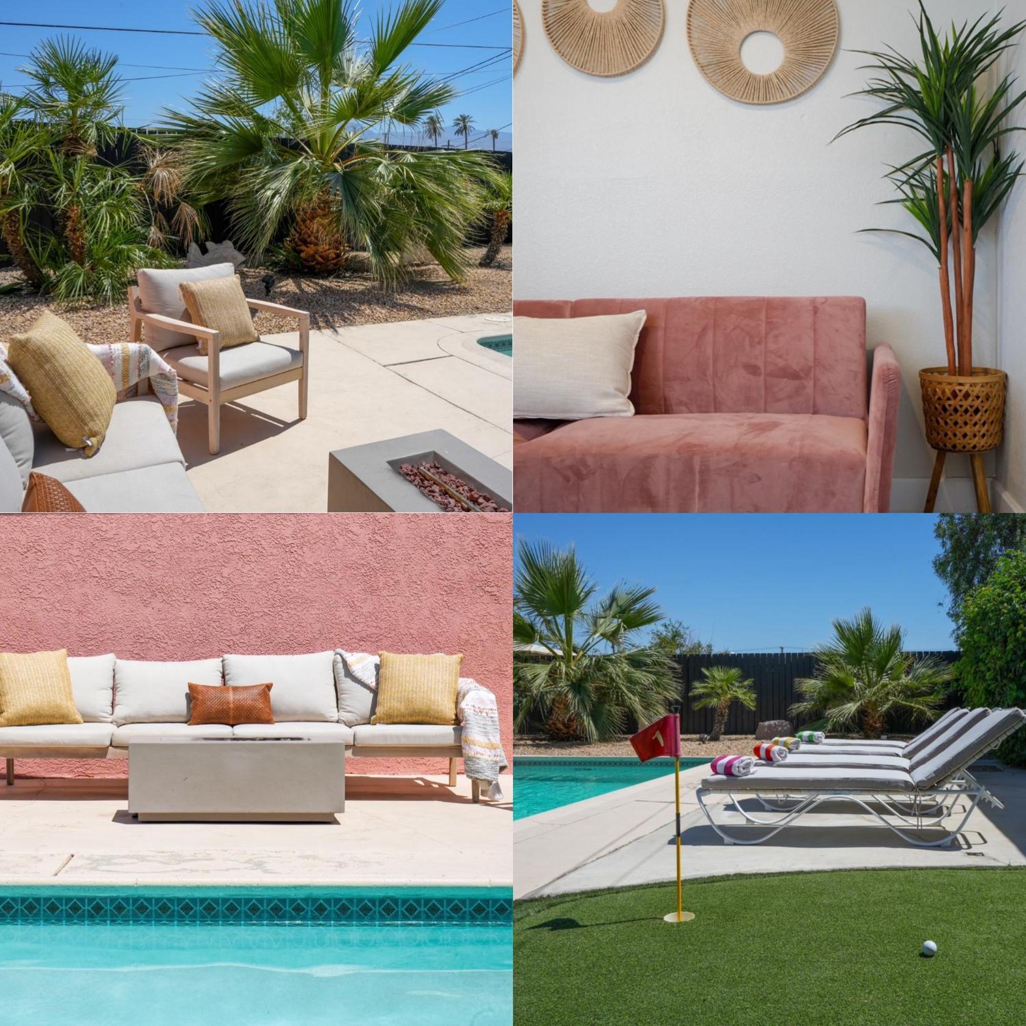 The Pink Cactus - Desert Retreat - Luxe Pool, Golf & Game Room Indio Exteriör bild